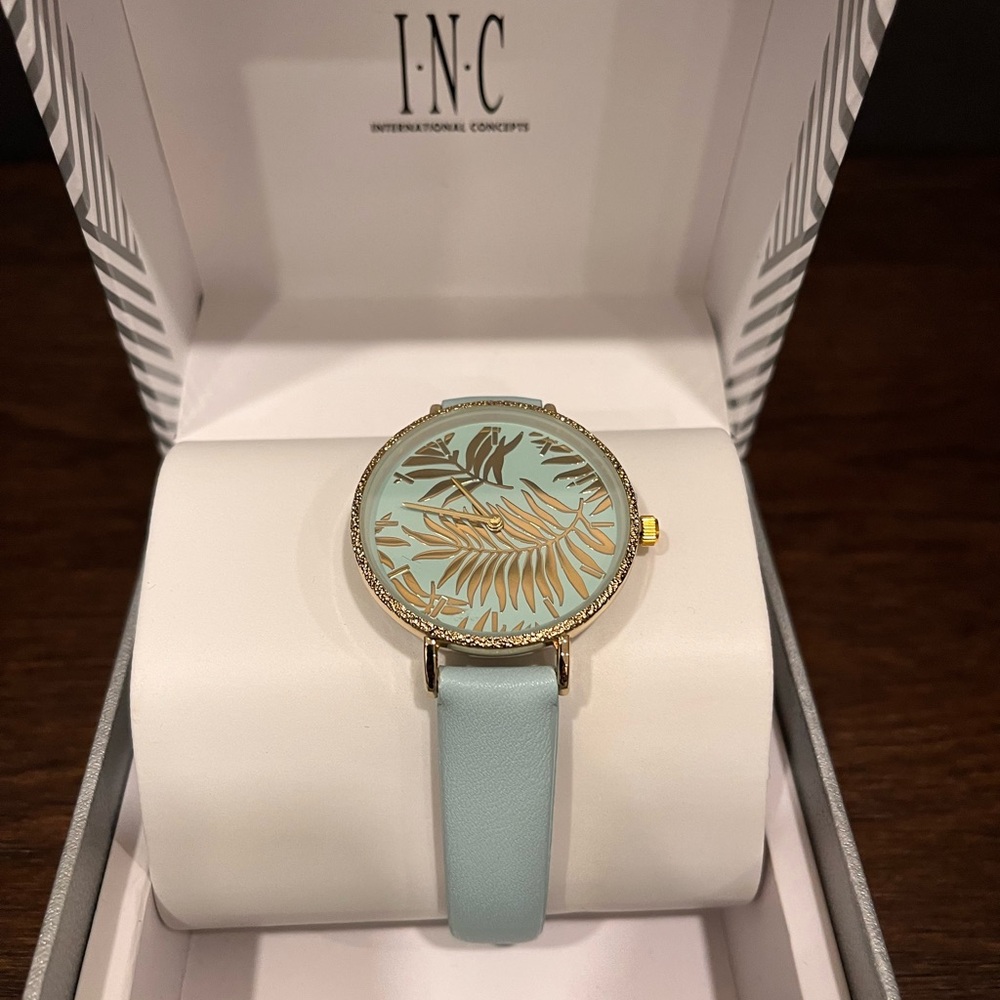 INC Mint and Gold Leaf Watch
